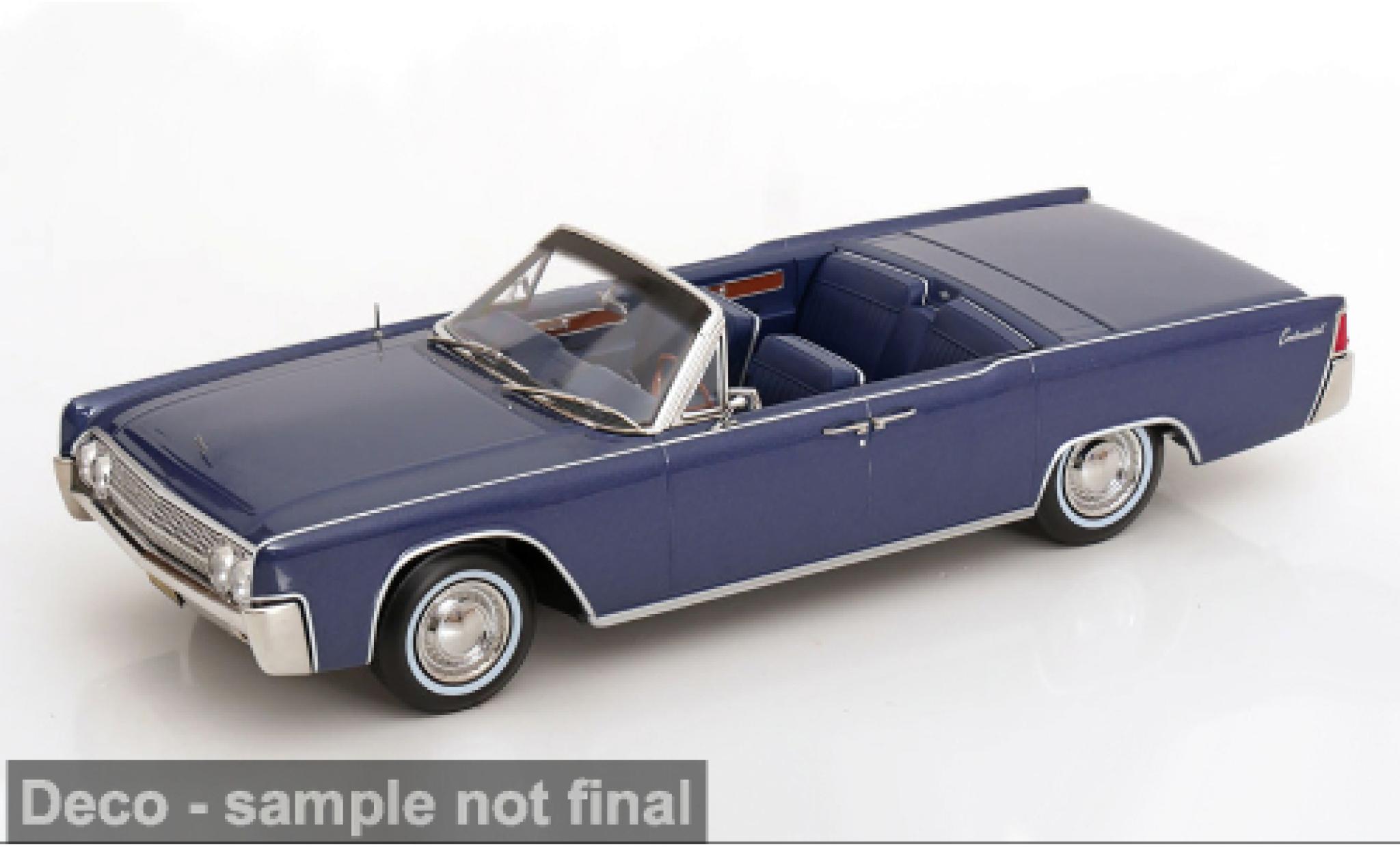 Lincoln Continental 1/18 KK Scale Convertible blau/schwarz 1963 Lawyer 1:18 coche miniatura