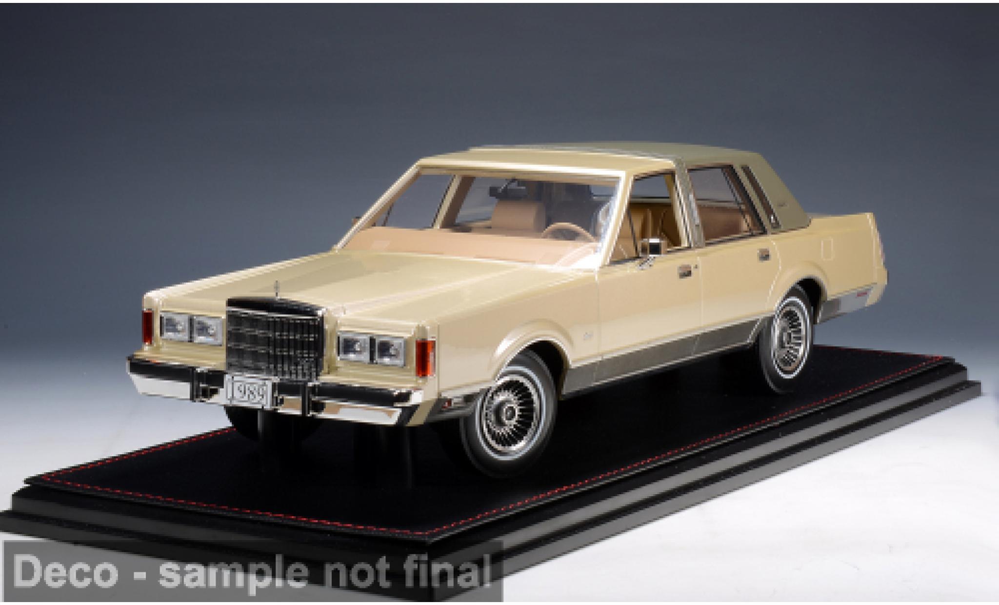 Lincoln Town Car 1/18 GLM beige 1989 1:18 coche miniatura