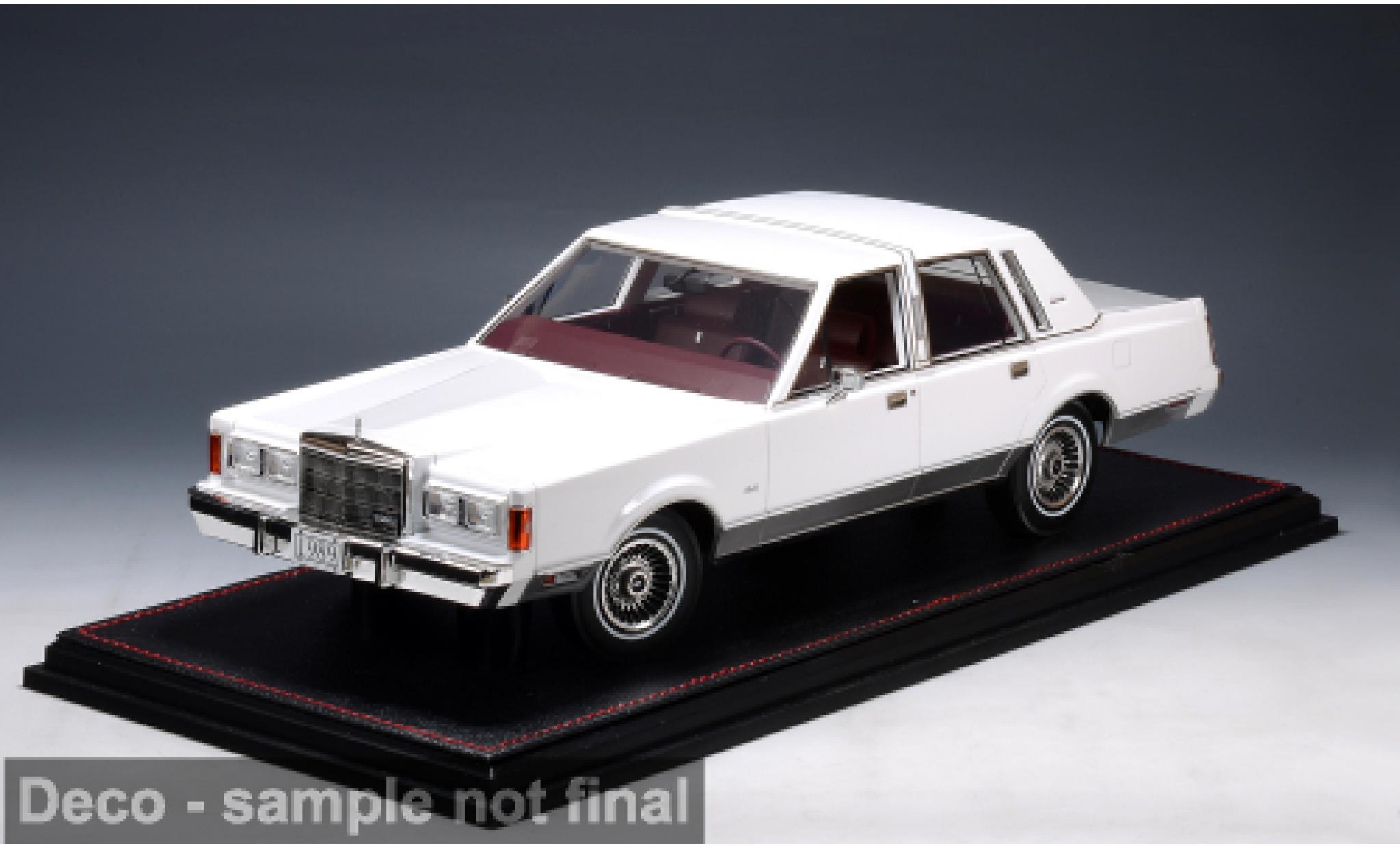 Lincoln Town Car 1/18 GLM weiss 1989 1:18 coche miniatura