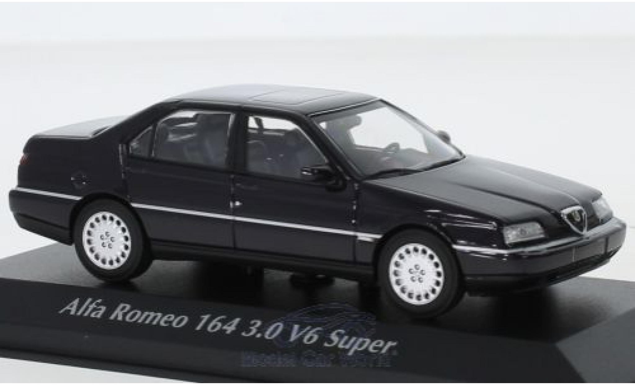 Alfa Romeo 164 1/43 Maxichamps 3.0 V6 Super azul 1992 coche miniatura