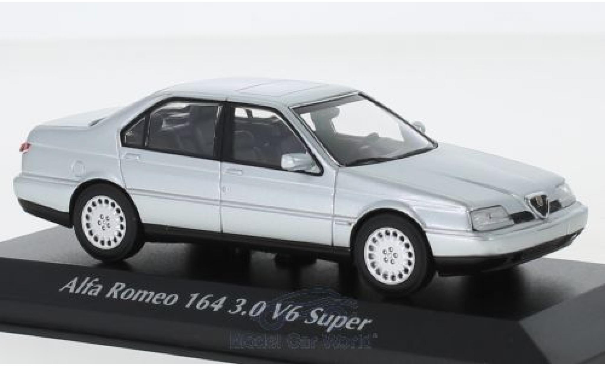 Alfa Romeo 164 1/43 Maxichamps 3.0 V6 Super gris 1992 coche miniatura