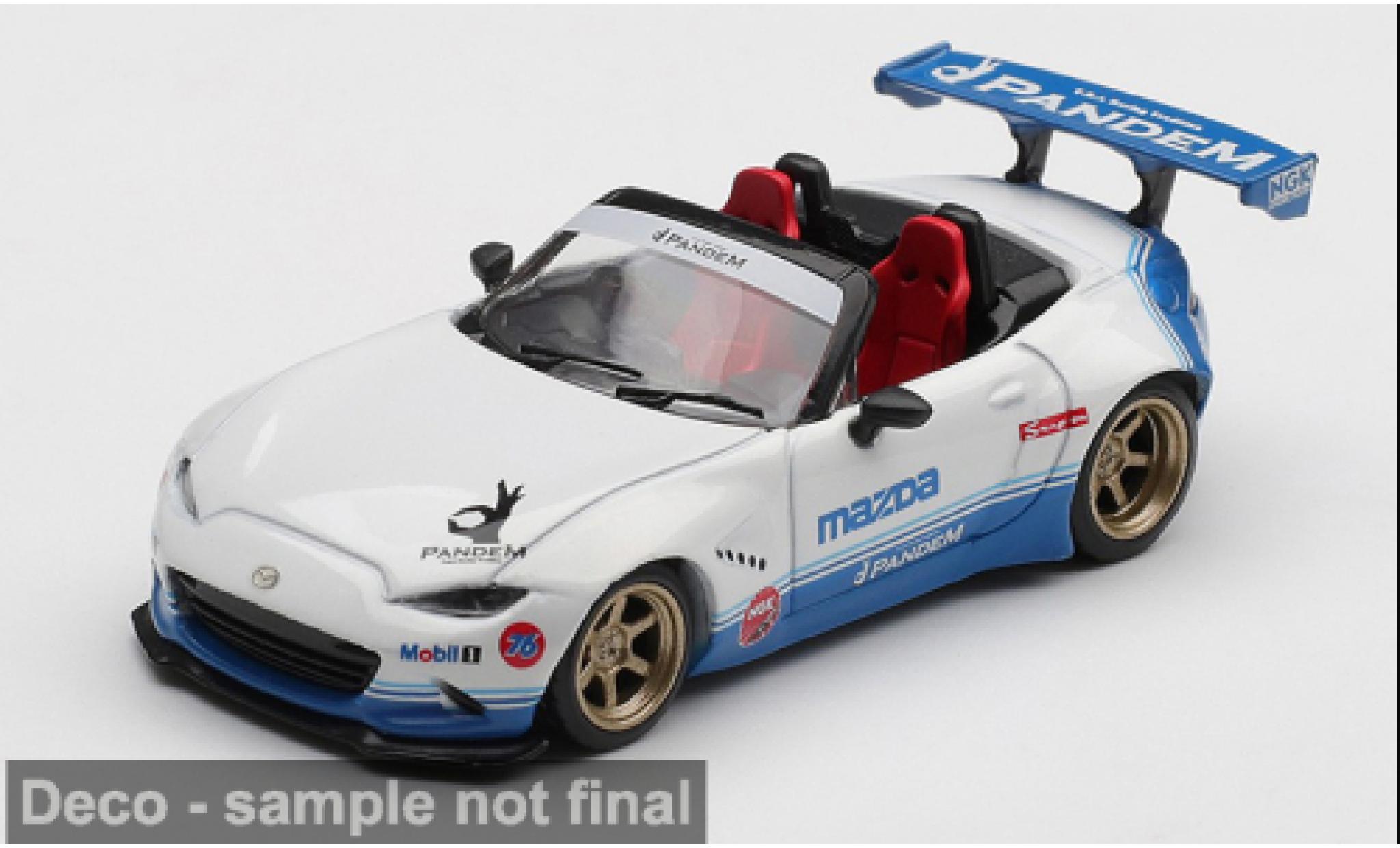 Mazda MX 1/64 Mini GT -5 (ND) Miata weiss/blau 2025 1:64 coche miniatura