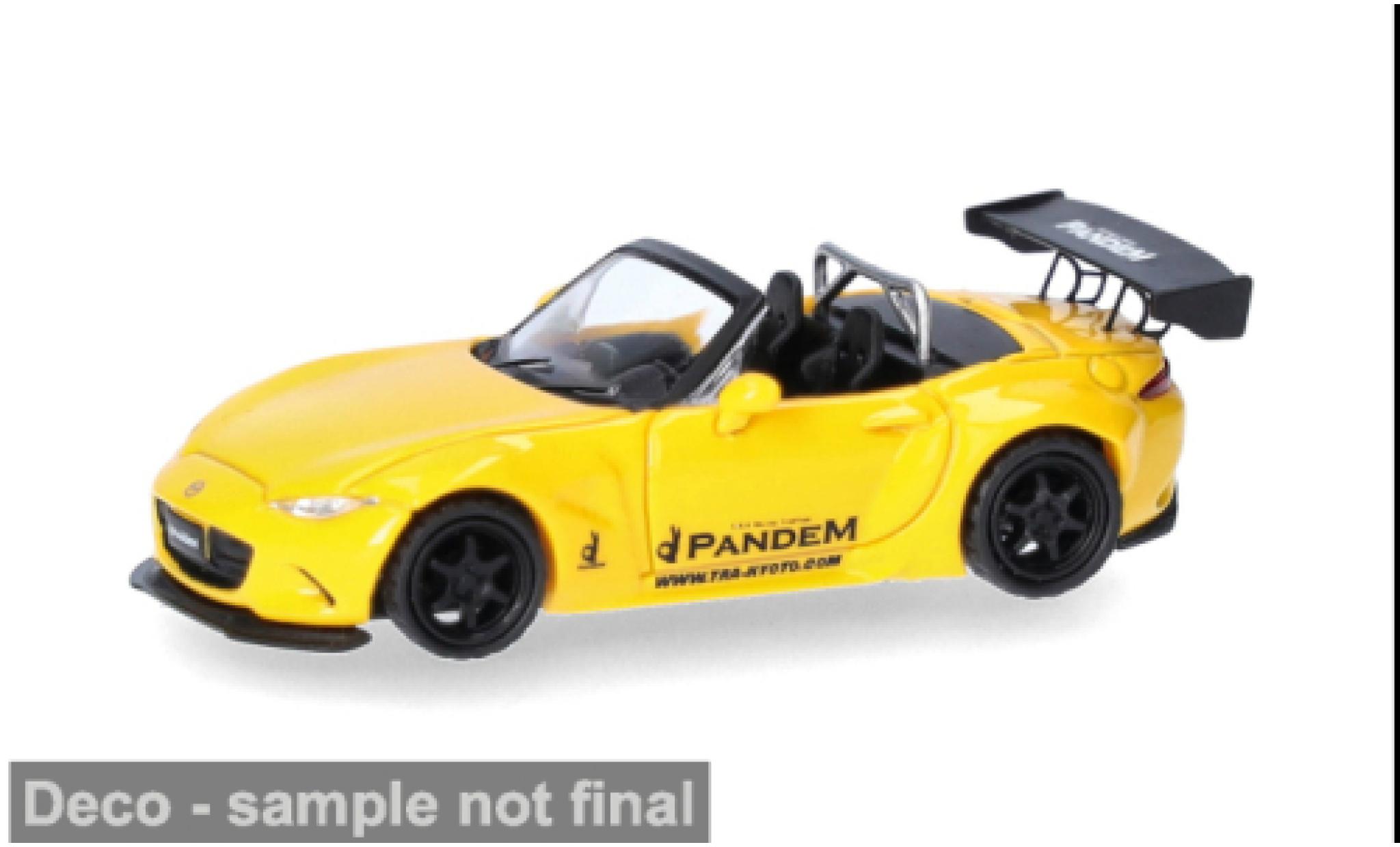 Mazda MX 1/87 Micro City 87 -5 Rocket Bunny gelb 1:87 coche miniatura