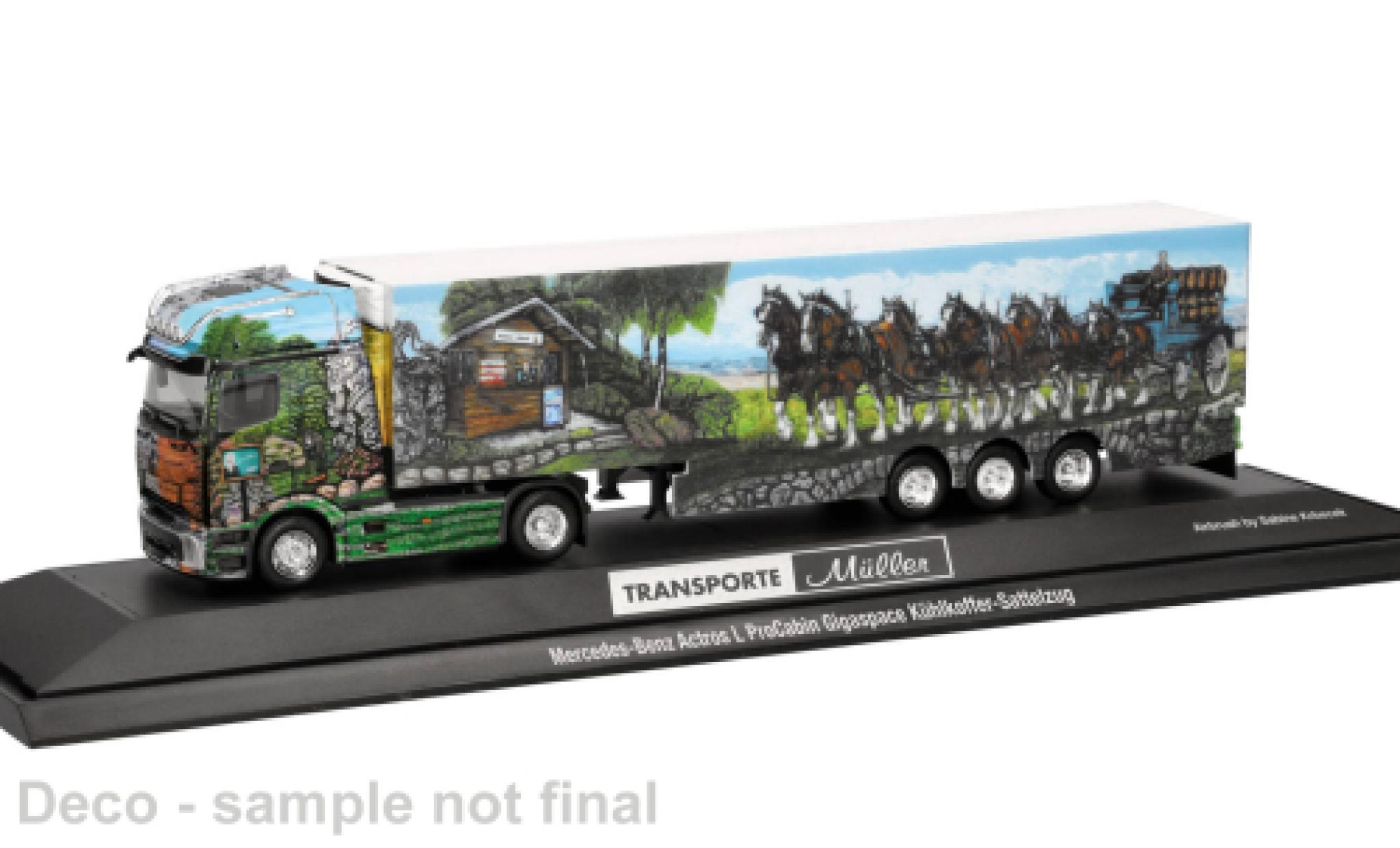 Mercedes Actros 1/87 Herpa L ProCabin M&Atilde;&frac14;ller Transporte Essen 1:87 coche miniatura