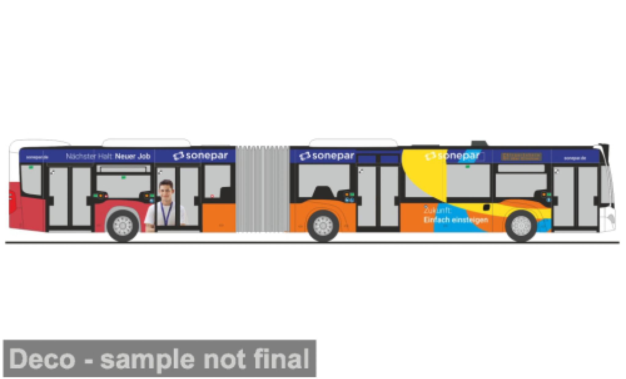 Mercedes Citaro 1/87 Rietze G 2015 Stadtbus Ingolstadt - Sonepar 1:87 coche miniatura
