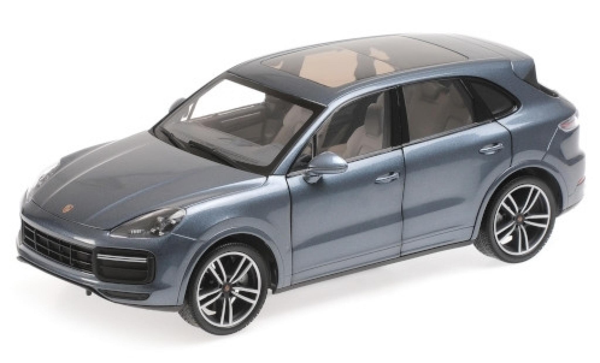 Porsche Cayenne Turbo S 1/18 Minichamps metallise blau 2017 1:18 coche miniatura