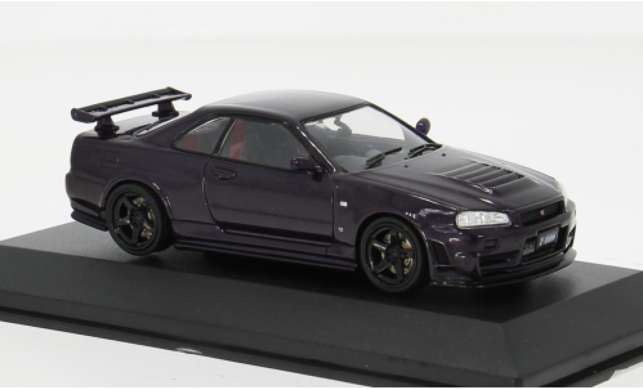 Nissan Skyline 1/43 Solido GT-R (R34) violett 1:43 coche miniatura
