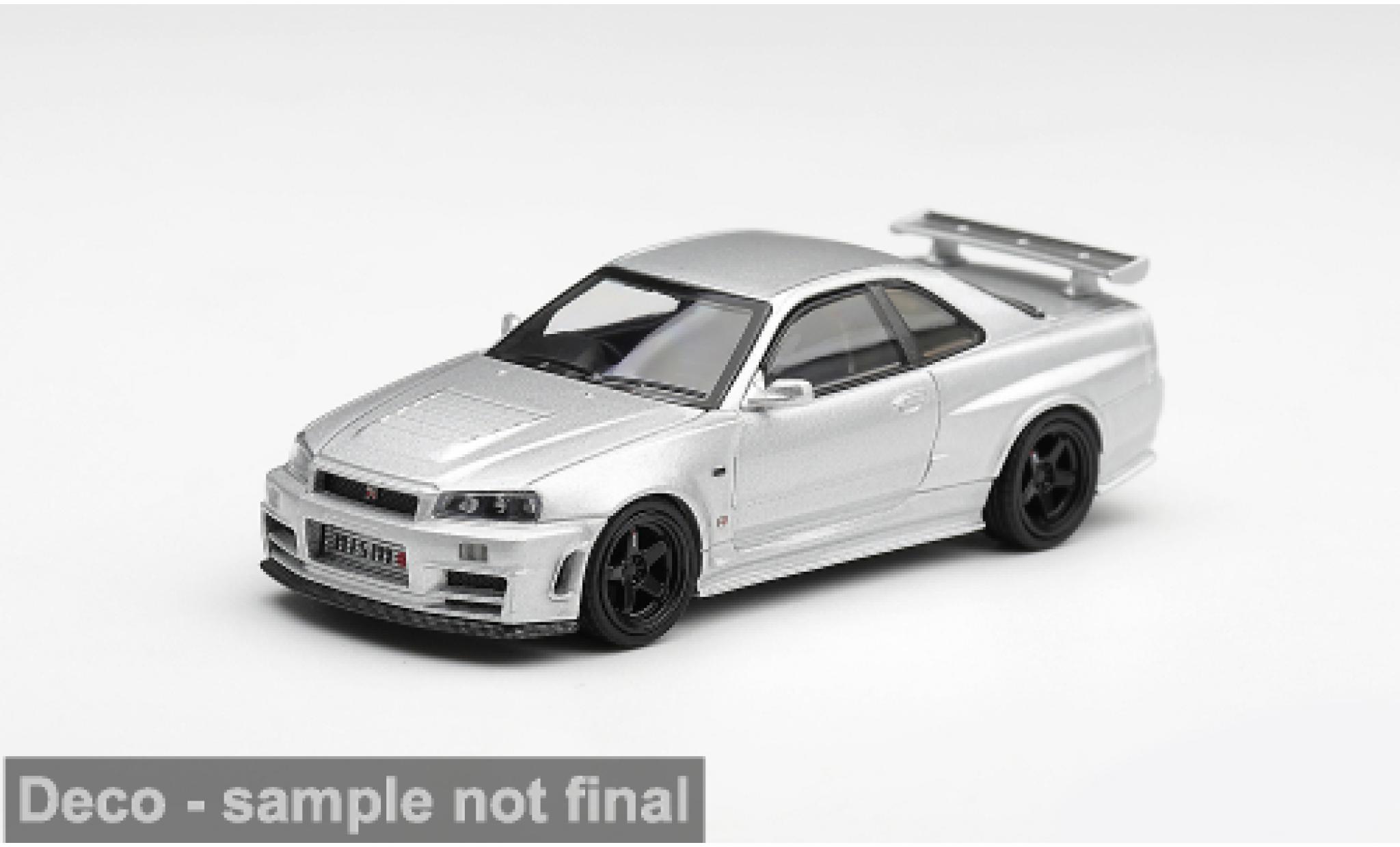Nissan Skyline 1/64 Mini GT GT-R (R34) Z-Tune silber 1999 1:64 coche miniatura