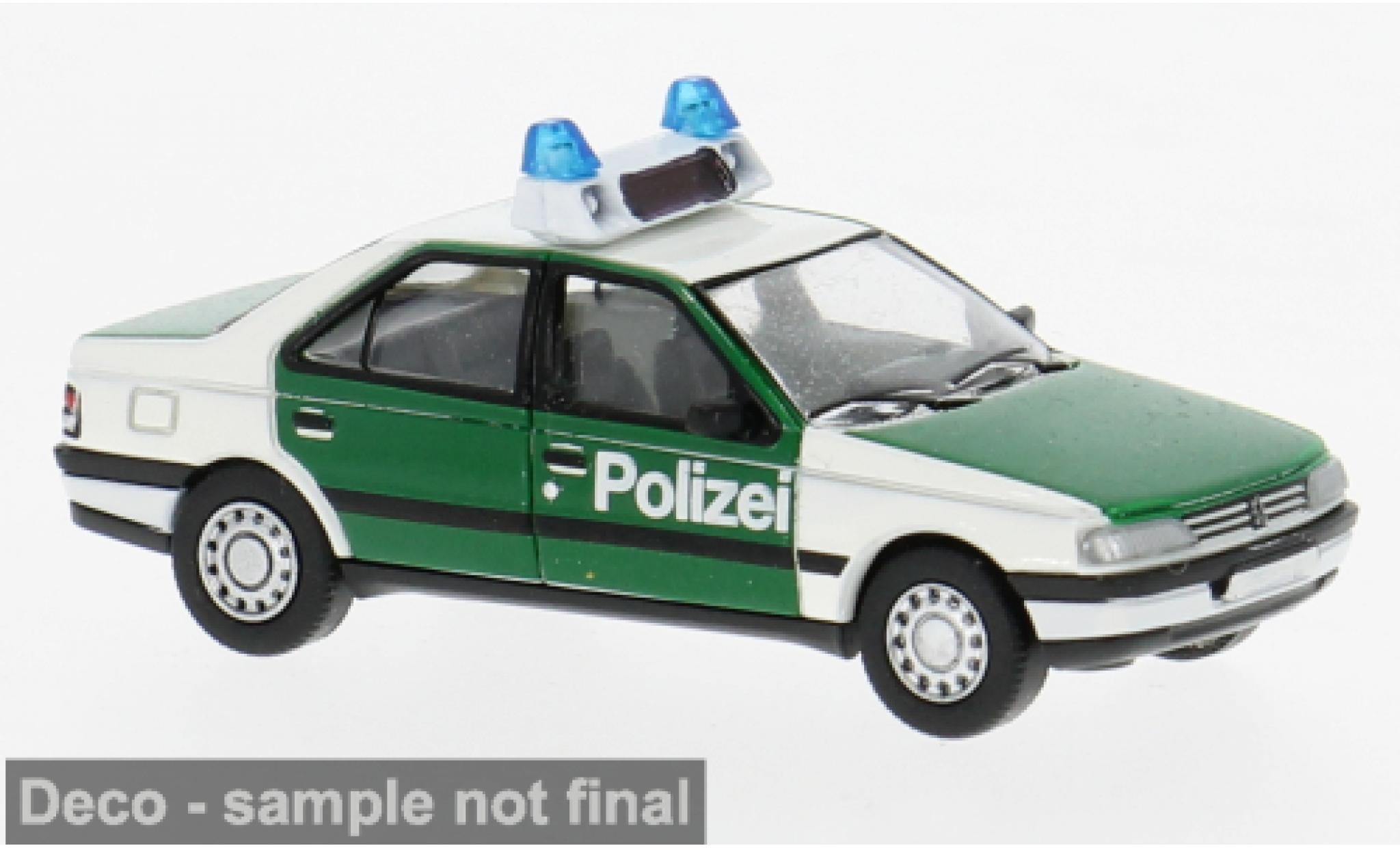 Peugeot 405 1/87 PCX87 1987 Polizei Saarland 1:87 coche miniatura