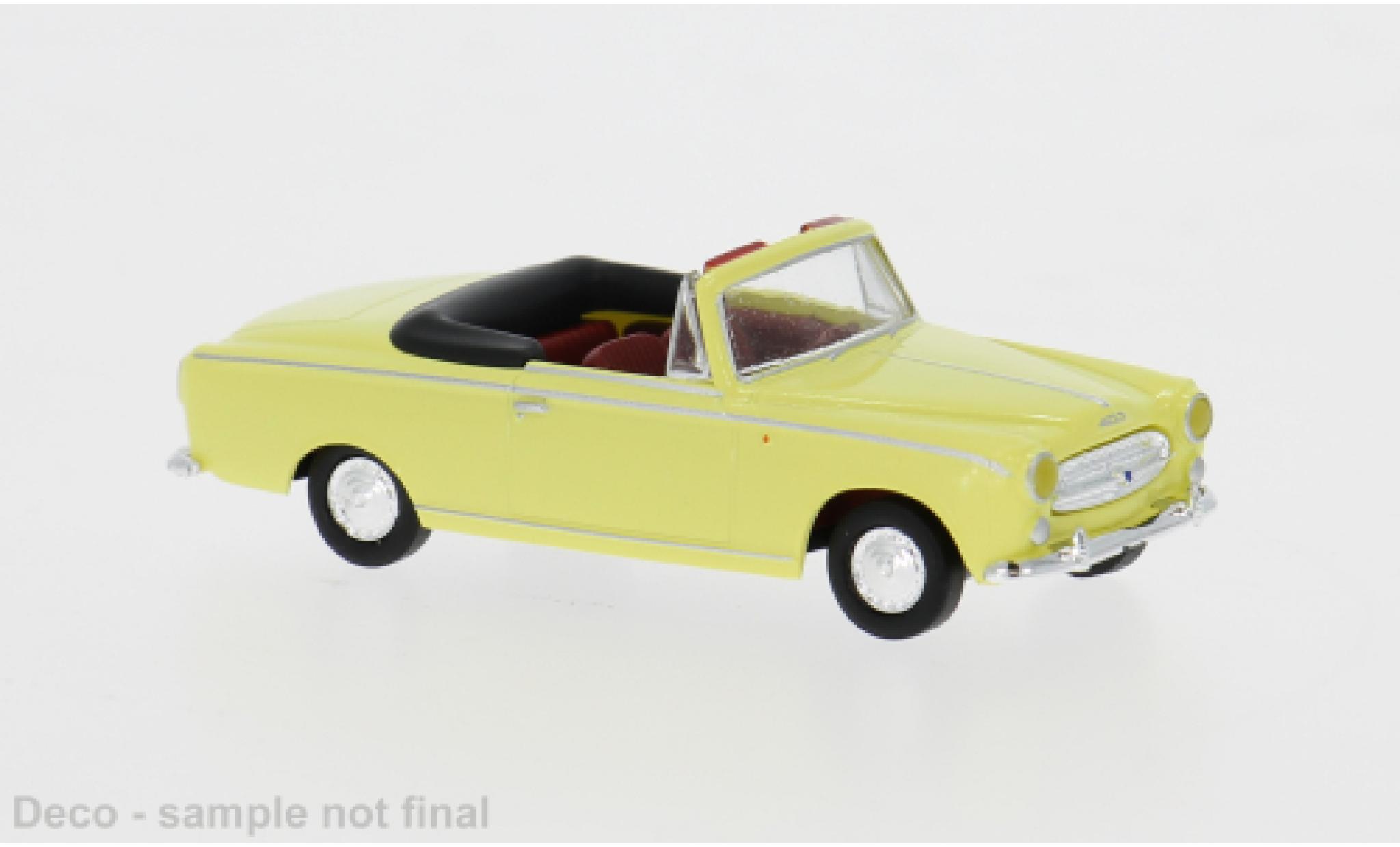 Peugeot 403 1/87 Brekina Cabriolet gelb 1956 1:87 Drummer coche miniatura