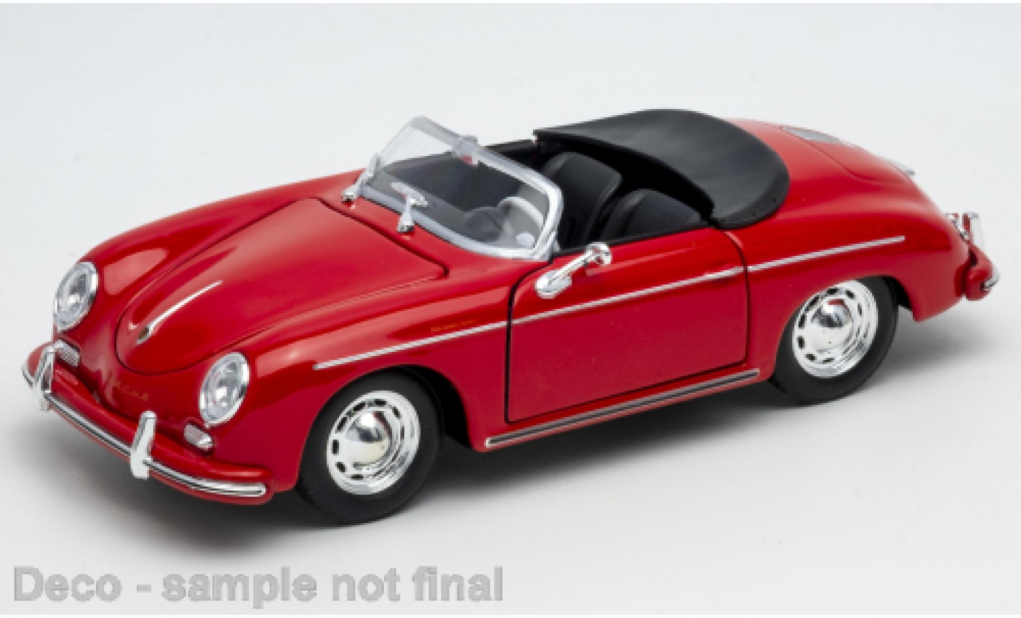 Porsche 356 1/24 Welly A Speedster rojo 1:24 coche miniatura