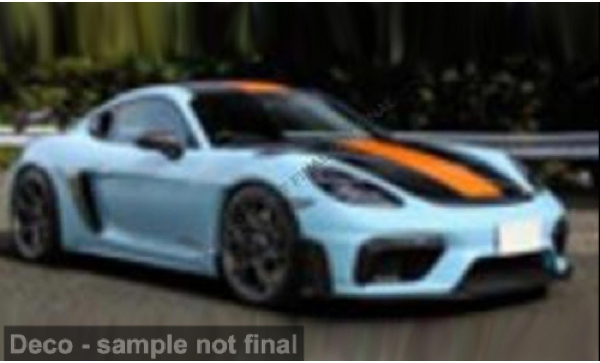 Porsche Cayman GT4 1/43 Solido 718 RS blau/naranja 1:43 coche miniatura