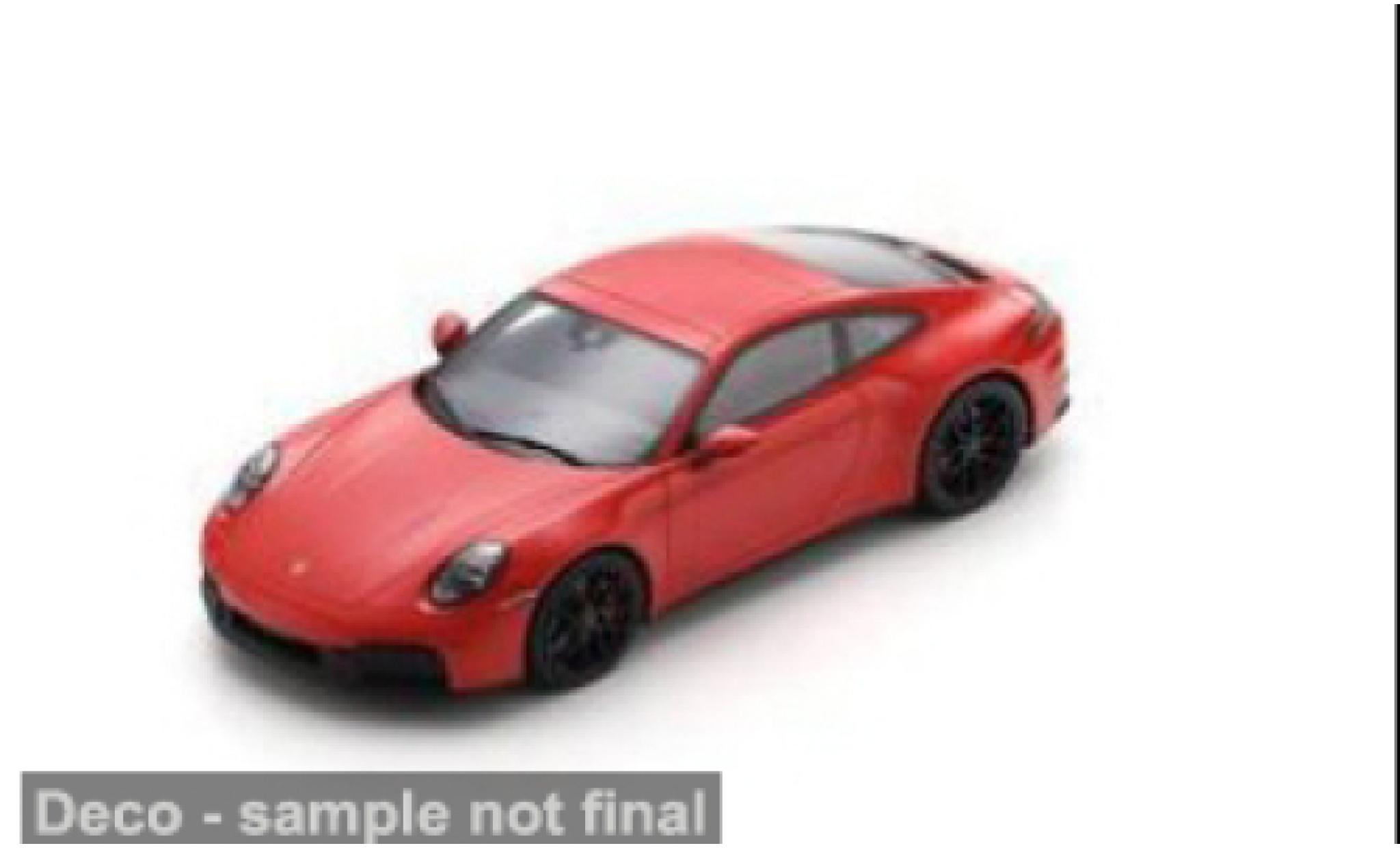 Porsche 992 GTS 1/18 Spark 911 (.2) Carrera rojo 1:18 coche miniatura