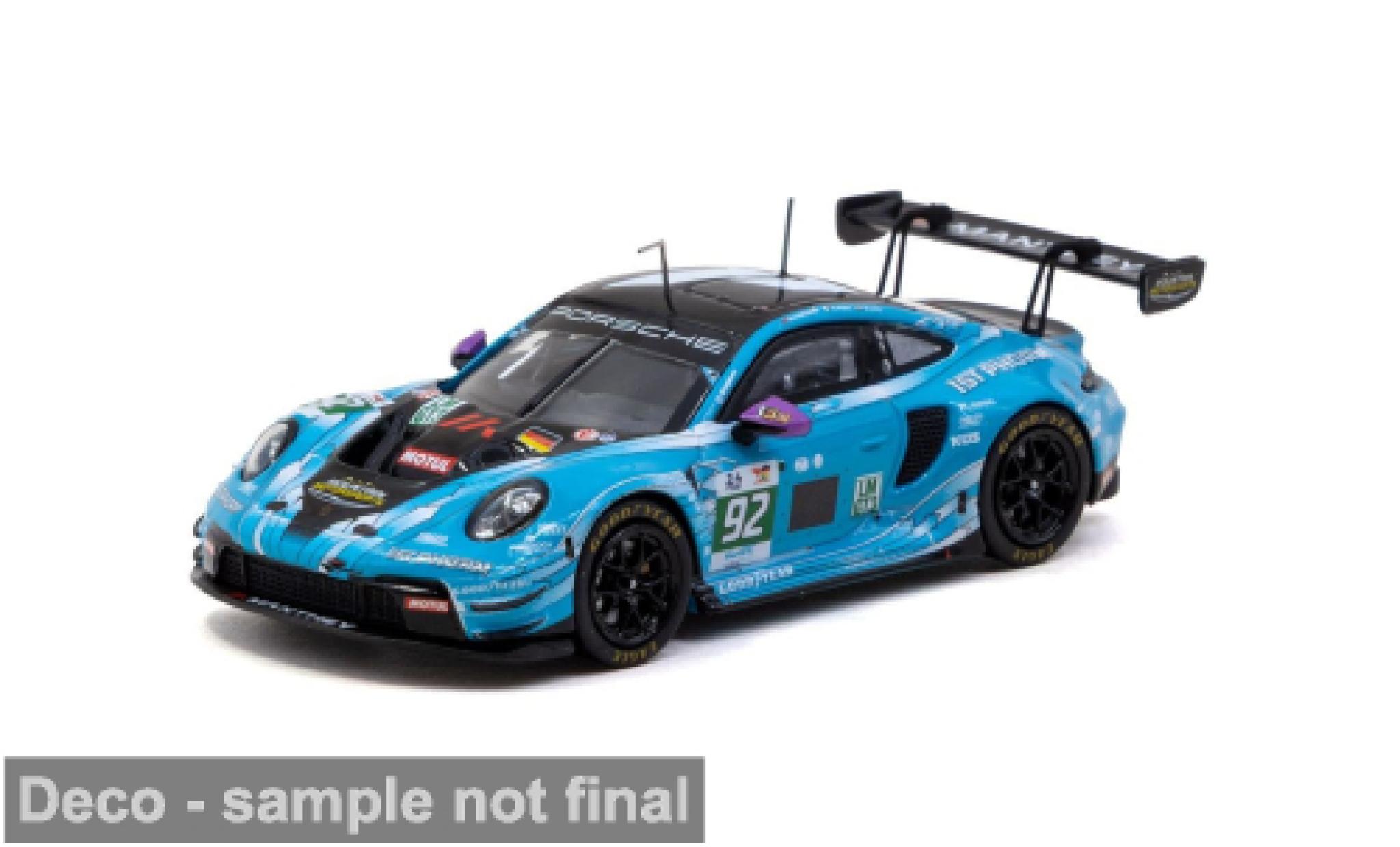Porsche 992 GT3 R 1/64 Tarmac Works 911  24h Le Mans 2025 #92 R.Hardwick 1:64 coche miniatura