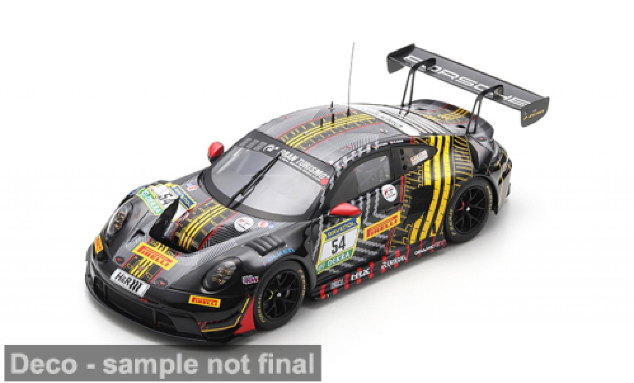 Porsche 992 GT3 R 1/18 Spark 911  24h N&uuml;rburgring 2025 Dinamic GT #54 B.Bastian/M.Cairoli 1:18 coche miniatura