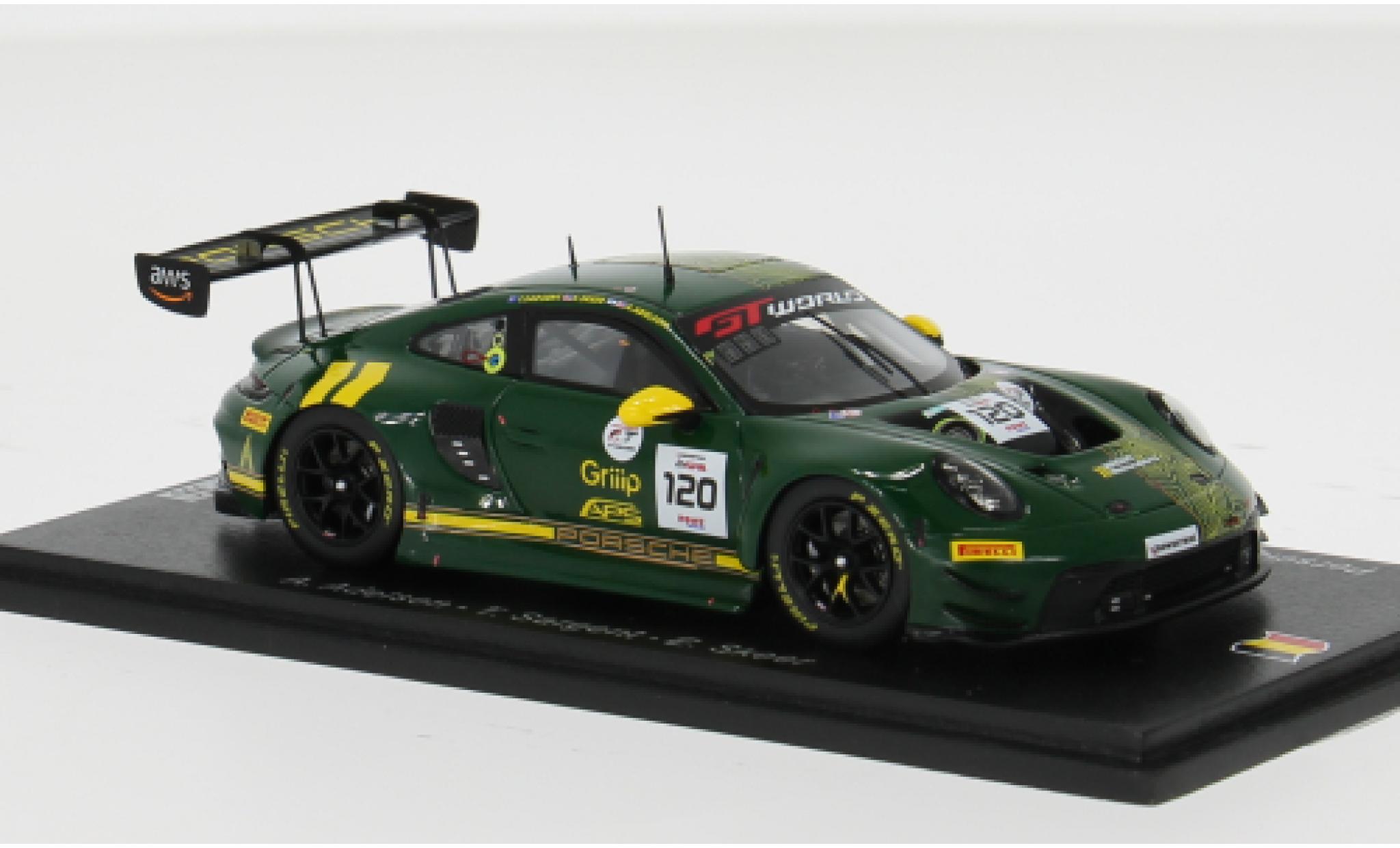 Porsche 992 GT3 R 1/43 Spark 911  24h Spa 2025 Wright Motorsport #120 A.Adelson/T.Sargent 1:43 coche miniatura