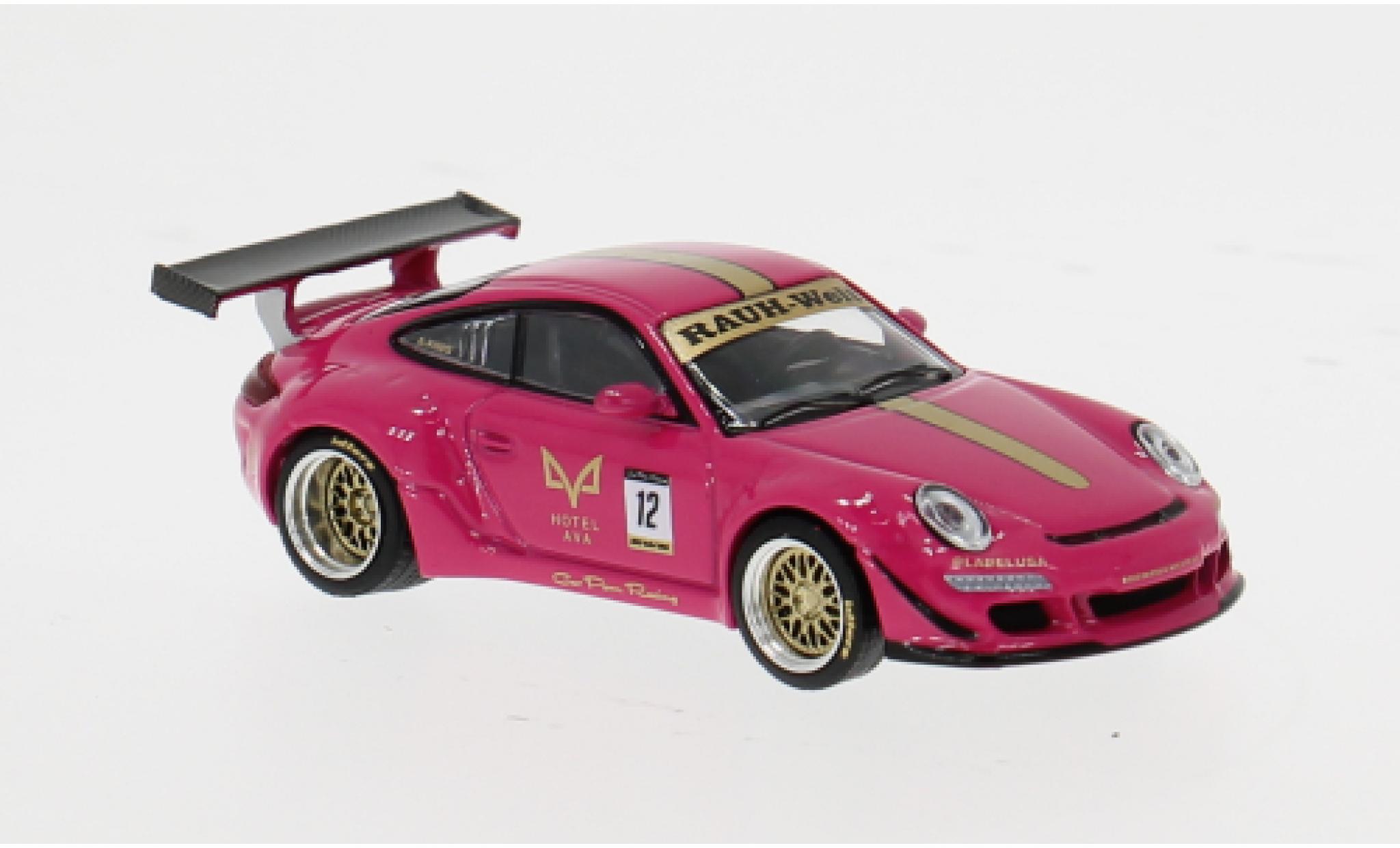 Porsche 997 RWB 1/64 Pop Race *AVA pink 1:64 coche miniatura