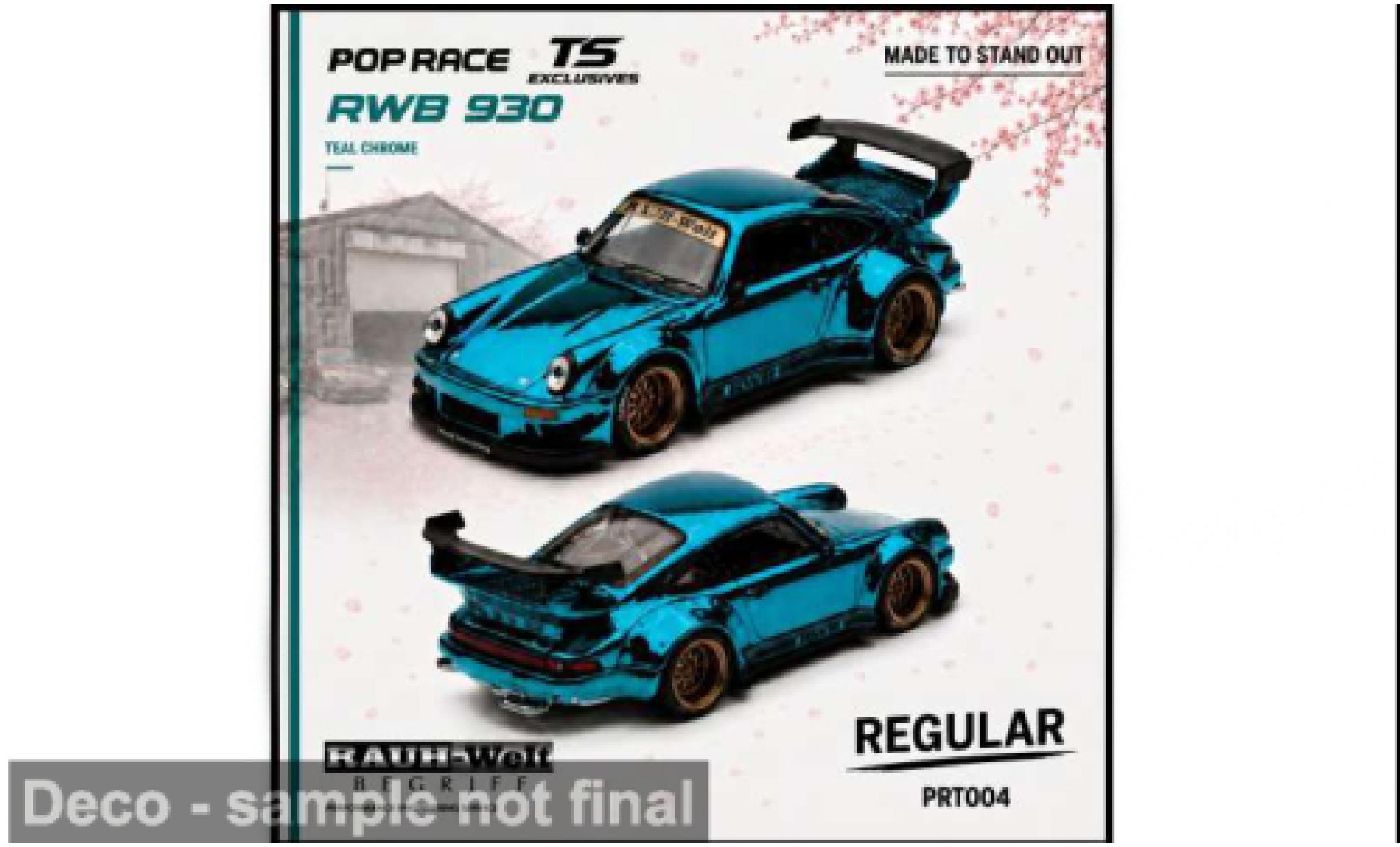 Porsche 930 RWB 1/64 Pop Race t&uuml;rkis Tokyo Station Exclusives 1:64 coche miniatura