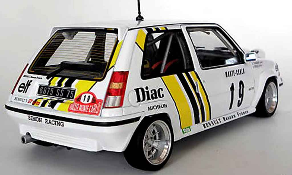 Renault 5 1/18 Norev GT Turbo rallye jantes 13 alu coche miniatura