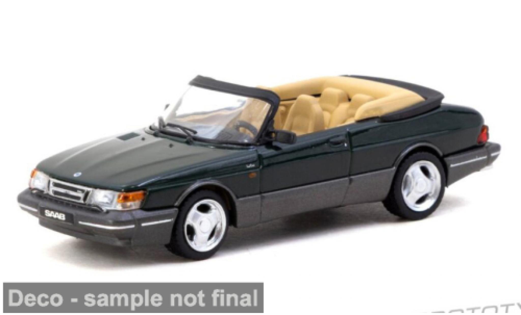 Saab 900 1/64 Tarmac Works Turbo Cabriolet gr&uuml;n 1997 1:64 coche miniatura