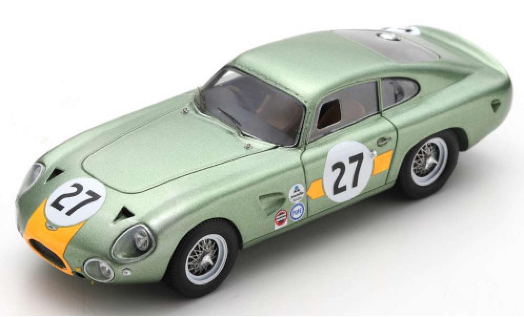 Aston Martin DP214 1/43 Spark RHD No.27 2000km Daytona 1964 B.Hetreed/C.Kerrison Coche miniatura Aston Martin DP214 1/43 Spark RHD No.27 2000km Daytona 1964 B.Hetreed/C.Kerrison coche miniatura