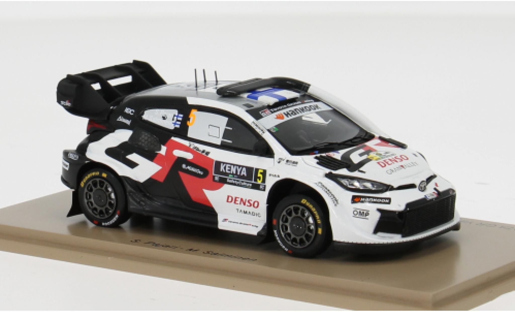 Toyota Yaris 1/43 Spark GR Rally 1 Rallye Safari 2025 #5 S.Pajari/M.Salminen 1:43 coche miniatura