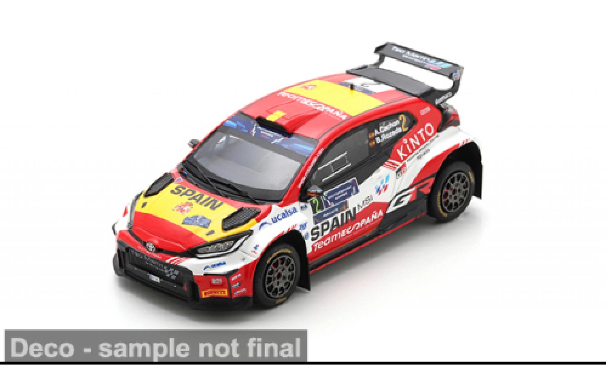 Toyota Yaris 1/43 Spark GR Rally2 FIA Motorsport Games Rally 2024 #2 A.Cachon/B.Rozada 1:43 coche miniatura