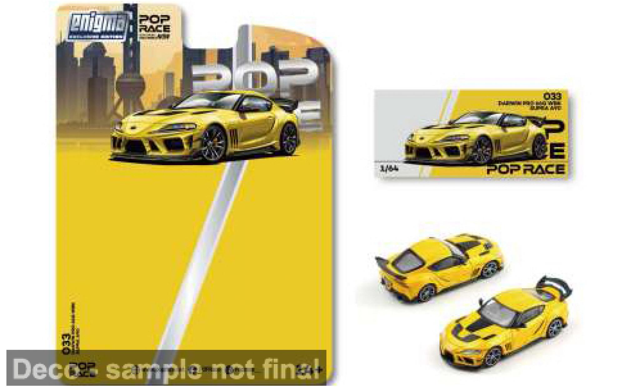 Toyota Supra 1/64 Pop Race A90 Darwin PRO amarillo 1969 1:64 coche miniatura
