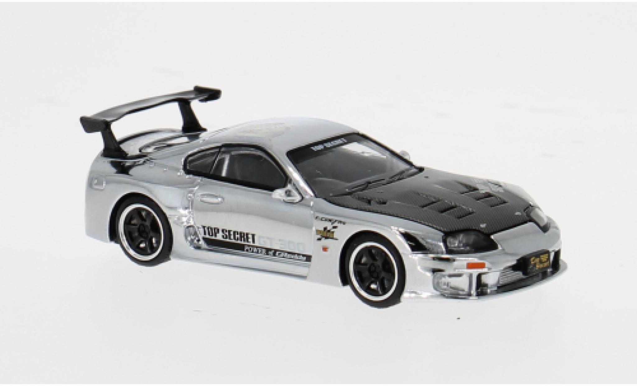 Toyota Supra 1/64 Pop Race GT300 silber 1:64 coche miniatura