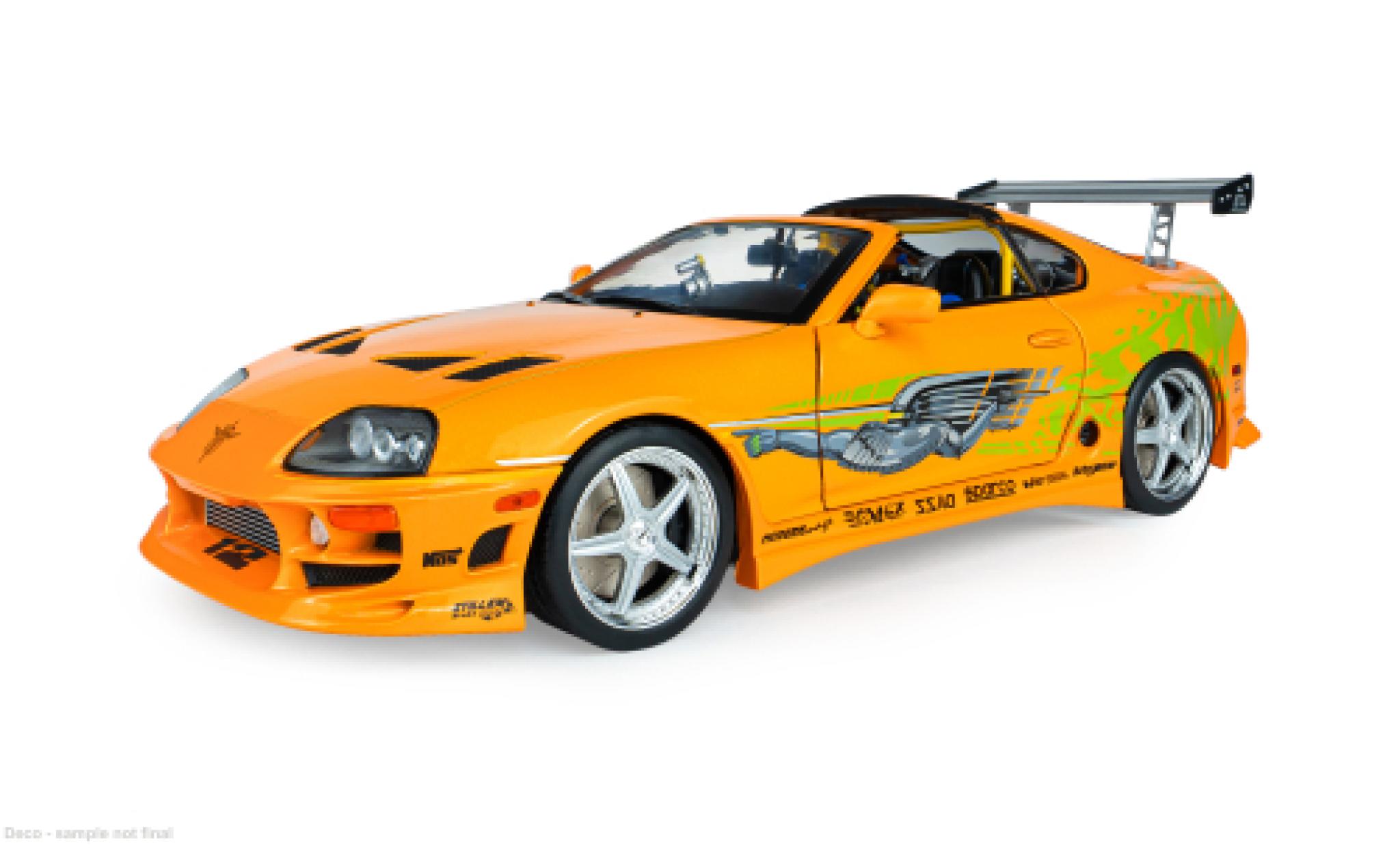Toyota Supra 1/18 Solido MK4 (A80) naranja/gr&Atilde;&frac14;n 2001 Fast &amp; Furious 1:18 coche miniatura