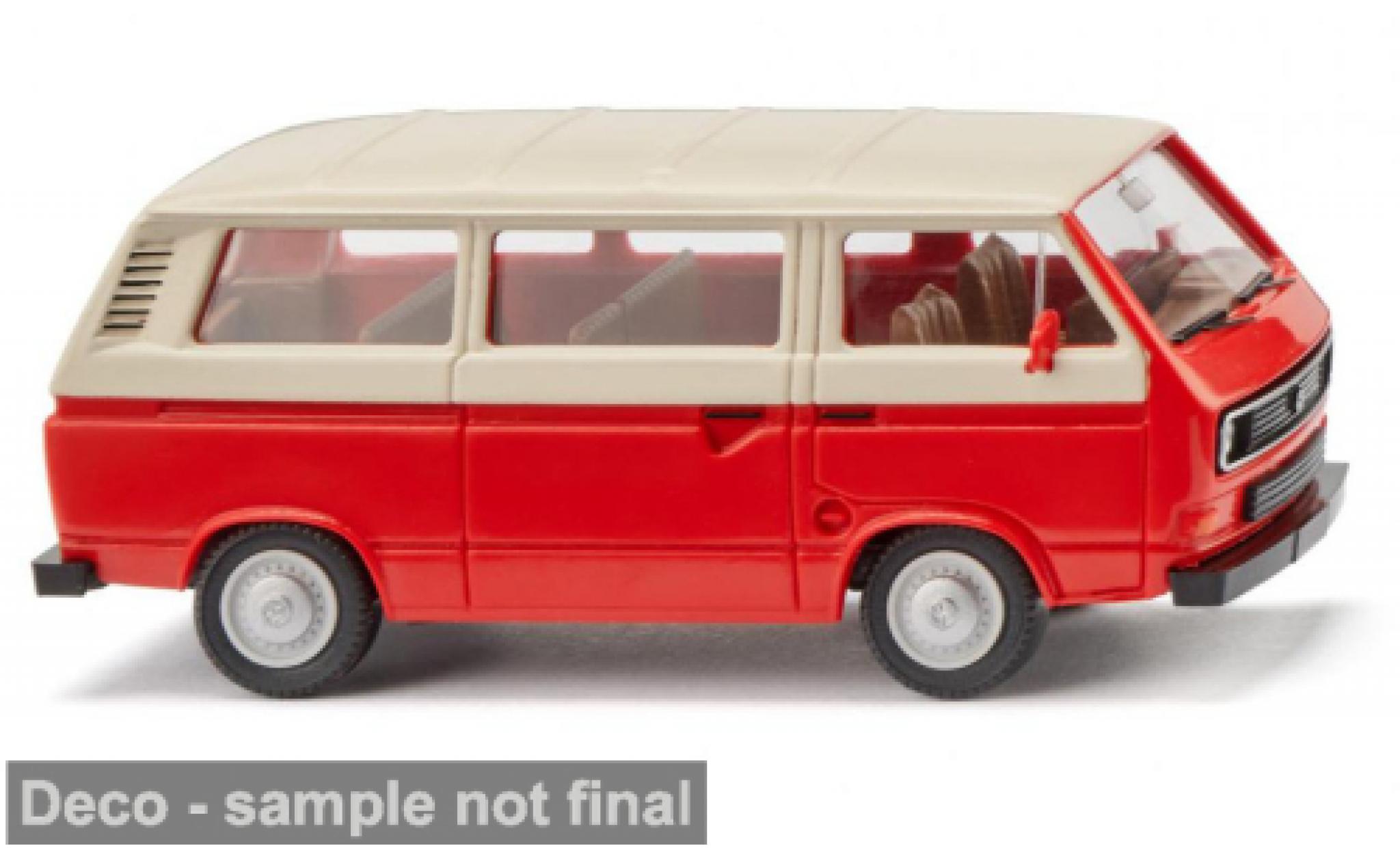 Volkswagen T3 1/87 Wiking Bus rot/beige 1979 1:87 coche miniatura