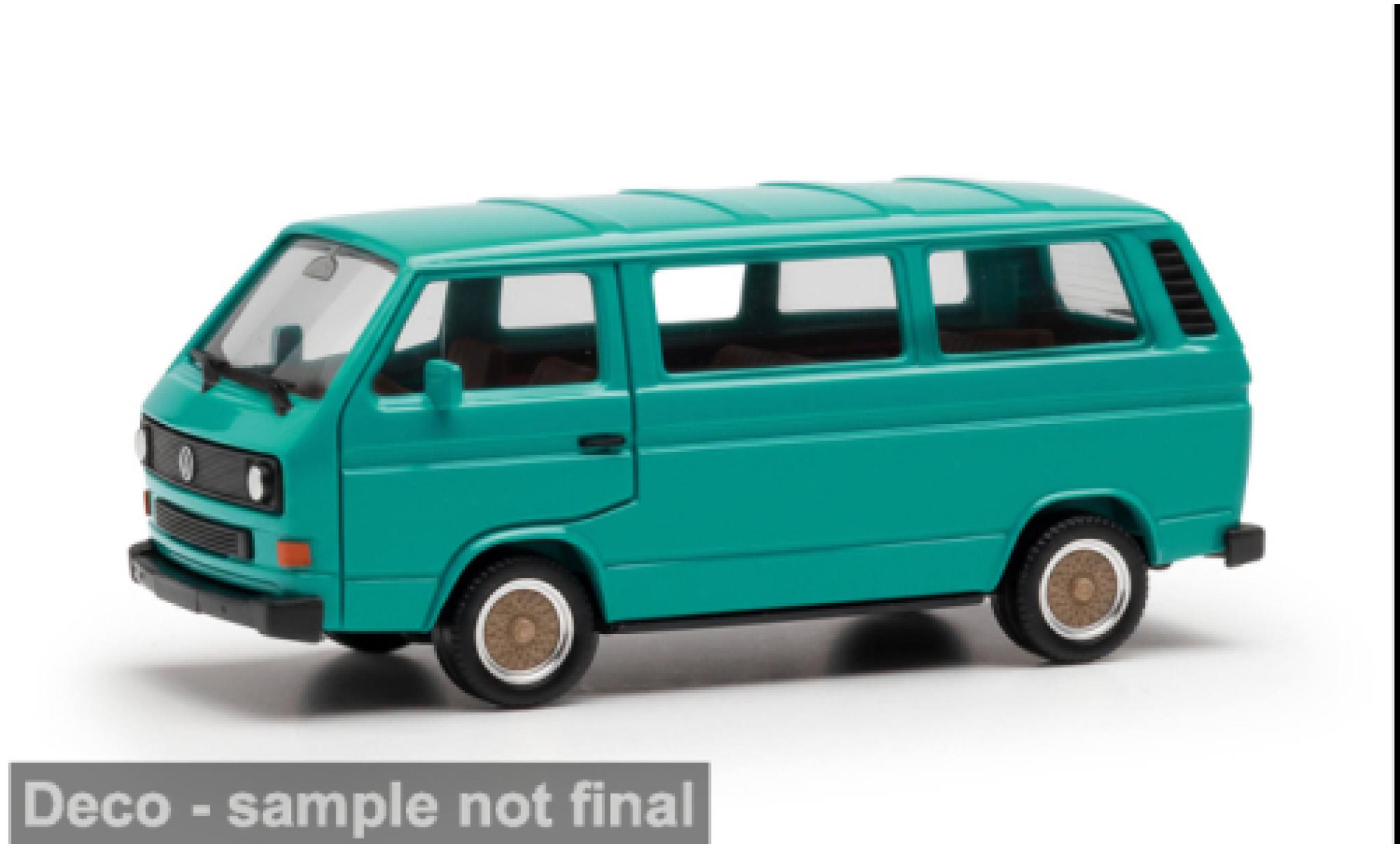 Volkswagen T3 1/87 Herpa Bus t&Atilde;&frac14;rkis 1:87 coche miniatura