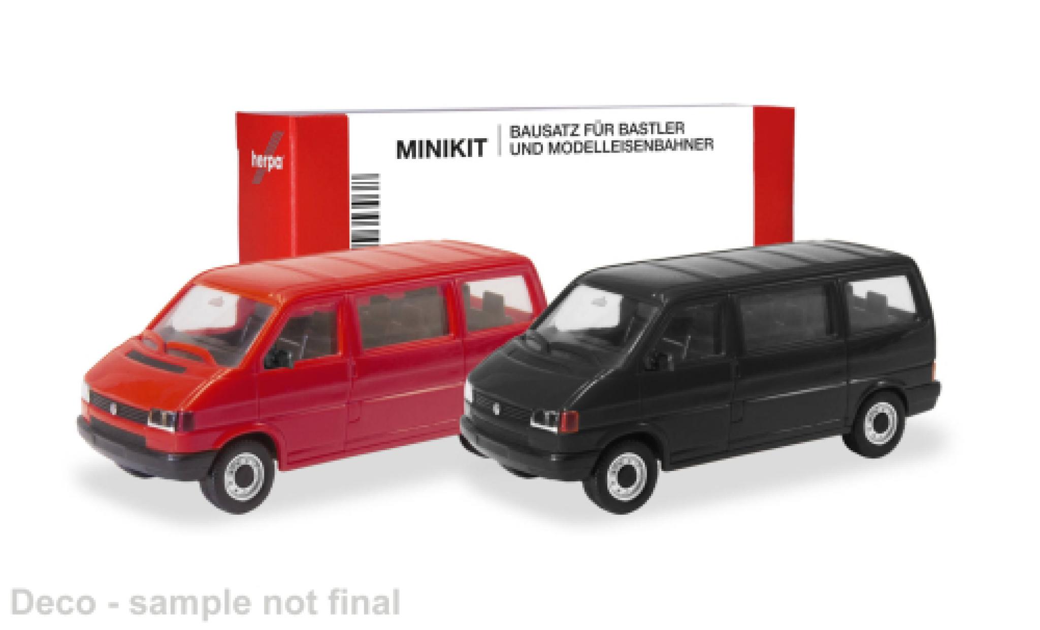 Volkswagen T4 1/87 Herpa MiniKit rojo/schwarz 1:87 coche miniatura