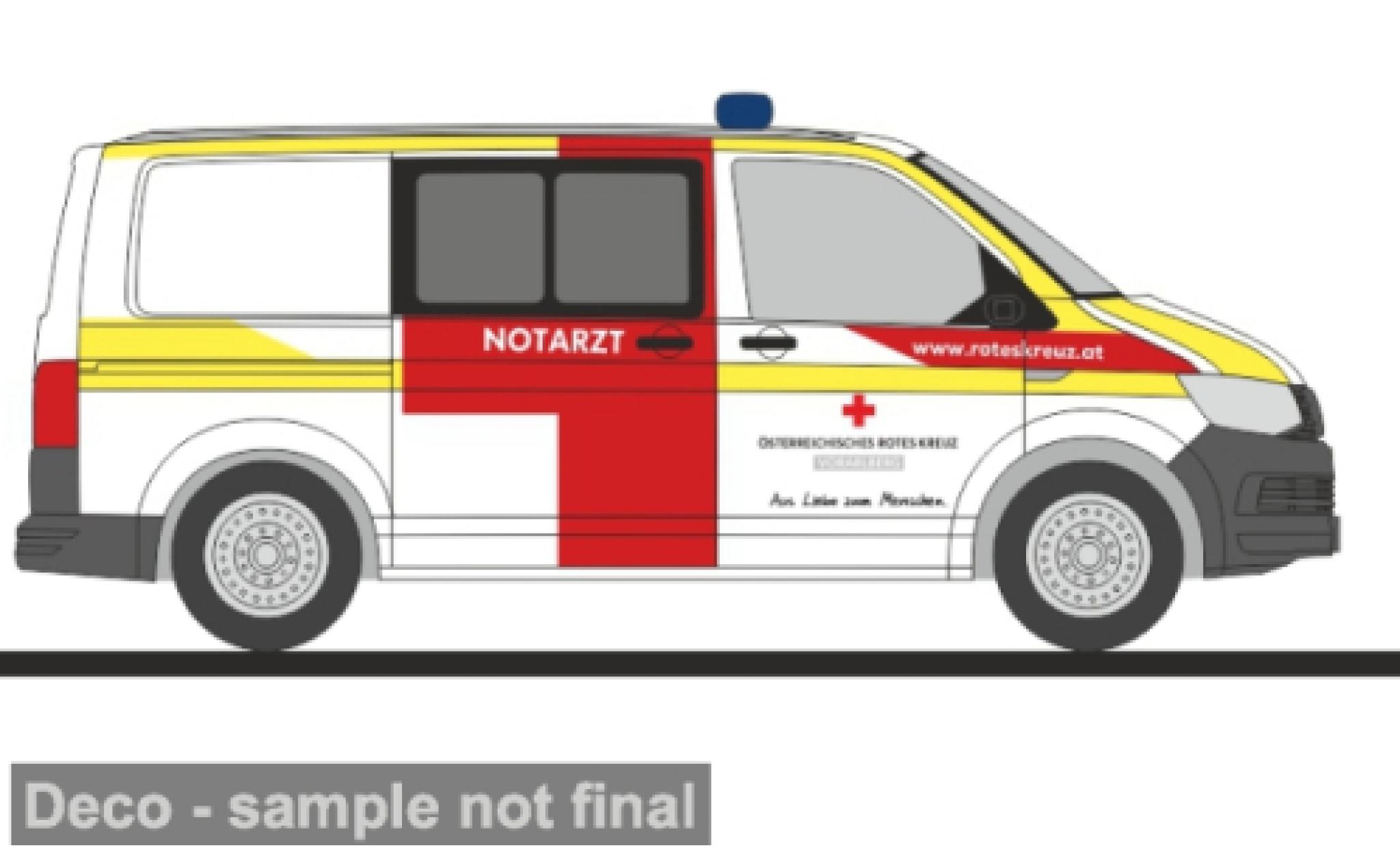 Volkswagen T6 1/87 Rietze Notarzt &Atilde;�RK Feldkirch (A) 1:87 coche miniatura