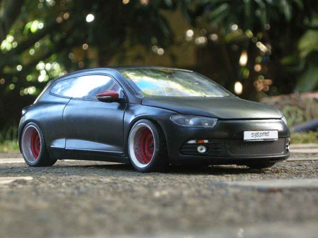 Coche miniatura Volkswagen Scirocco 1/18 Norev 3 r negro german look tuning Volkswagen Scirocco 1/18 Norev 3 r negro german look tuning coche miniatura
