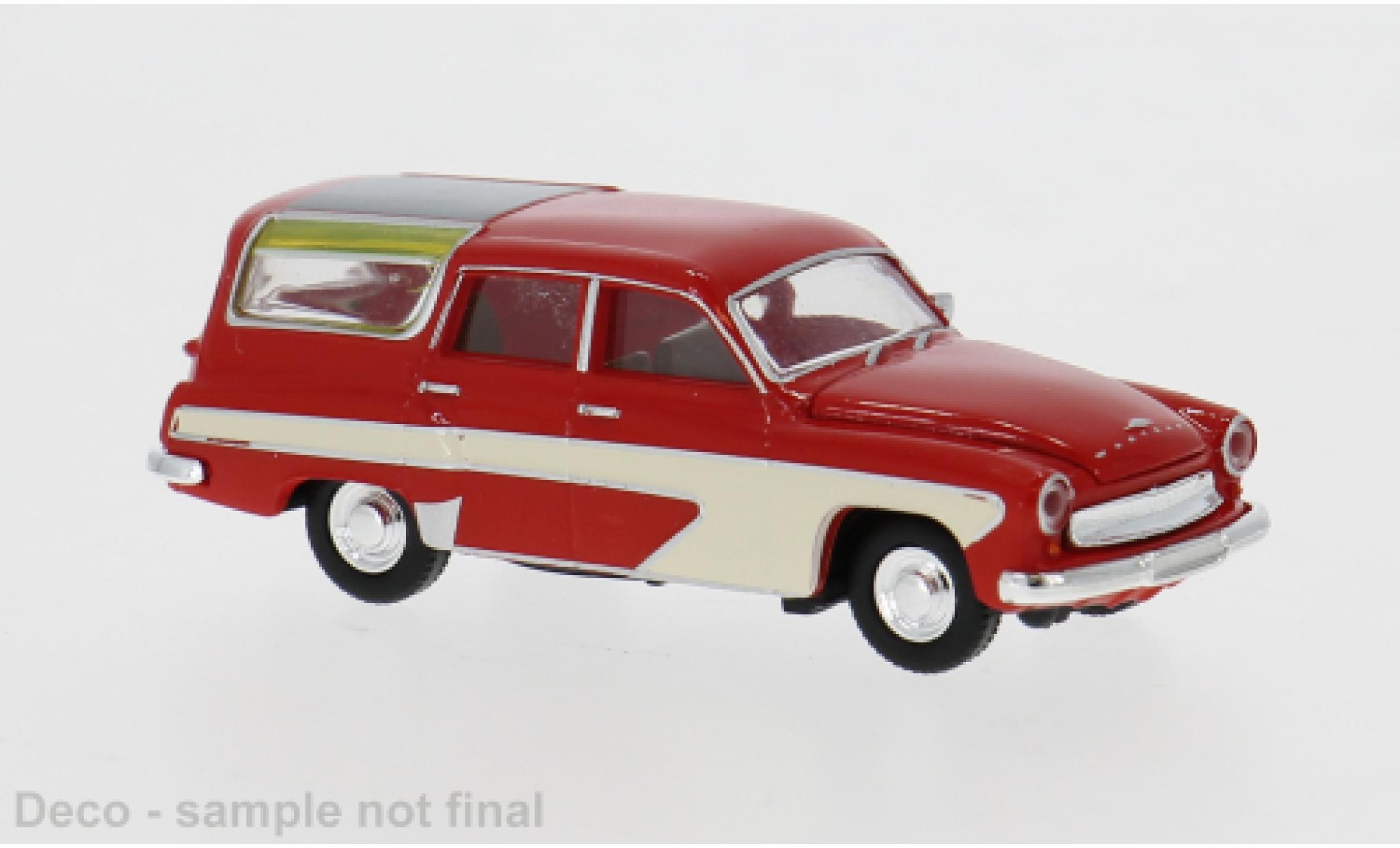 Wartburg 311 1/87 Brekina Camping rojo/weiss 1959 1:87 coche miniatura