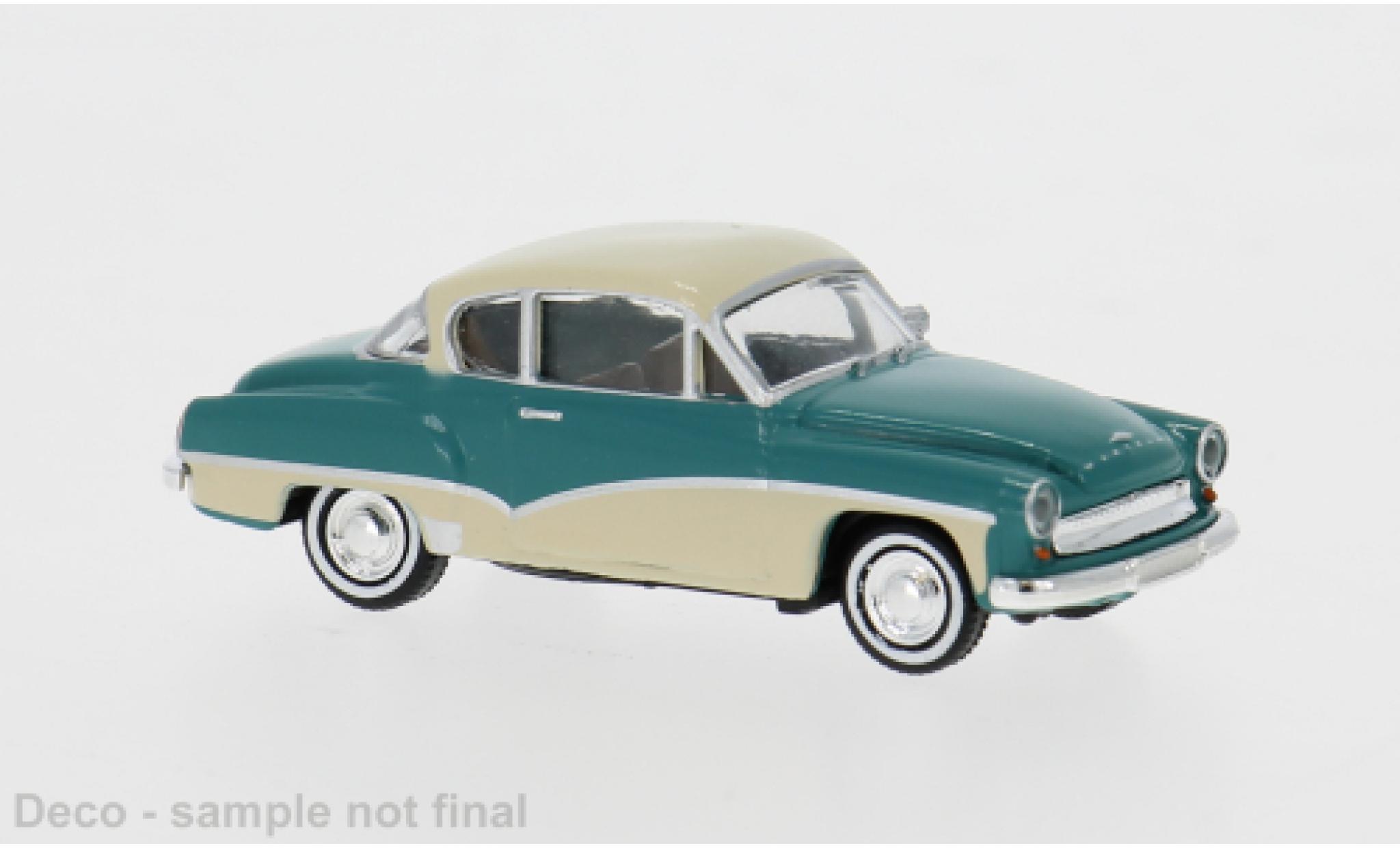 Wartburg 311 1/87 Brekina Coupe gr&uuml;n/blau 1959 1:87 coche miniatura