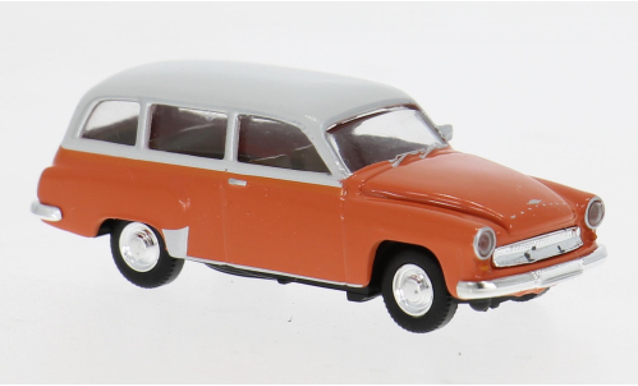 Wartburg 311 1/87 Brekina Kombi naranja/grau 1959 1:87 coche miniatura