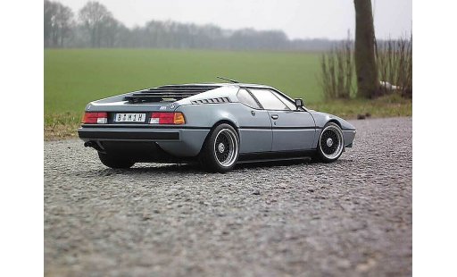 Bmw M1 1978 1/18 Norev gris jantes BBS echappement chrome coche miniatura