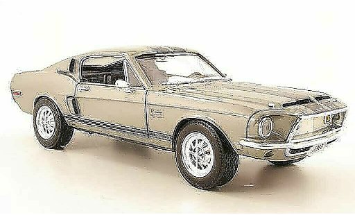 Shelby GT 500 1968 1/18 Yat Ming kr gris coche miniatura