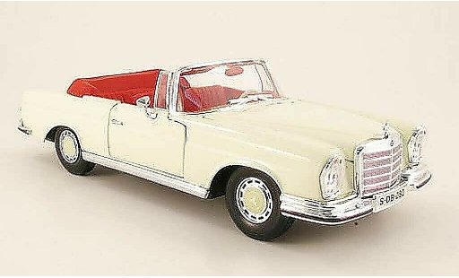 Mercedes 280 1966 1/18 Maisto se (w111) cabriolet blanco coche miniatura
