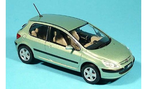 Peugeot 307 Base 1/43 Norev XT verde 3 portes coche miniatura
