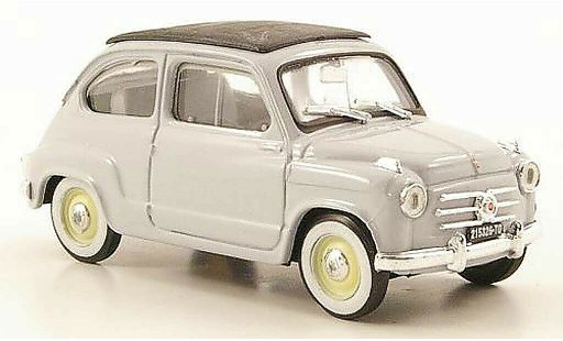 Fiat 600 Berlina 1/43 Brumm azul cerrado 1956 coche miniatura