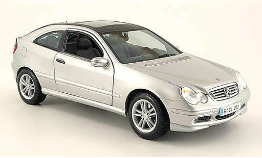 Mercedes Classe C Coupe 1/18 Maisto gris sportcoupe coche miniatura