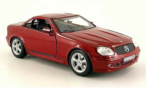 Mercedes Classe SLK Base 1/18 Maisto hardtop rojo techo zu offnen coche miniatura