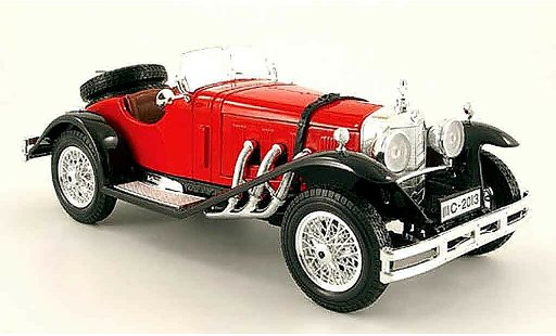 Mercedes SSK Base 1/18 Burago rojo negro coche miniatura