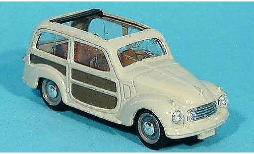 Fiat 500 C 1/43 Brumm Belvedere gris abierto 1951 coche miniatura