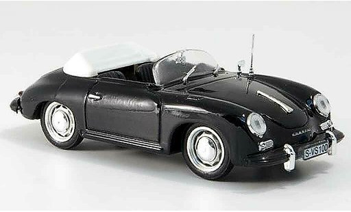Porsche 356 1963 1/43 Brumm C Spyder negro geoffnetes capota coche miniatura