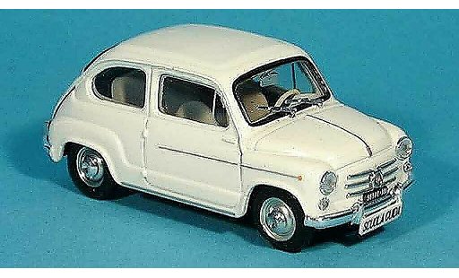 Fiat 600 D 1/43 Brumm blanco Scuola Guida 1960 coche miniatura