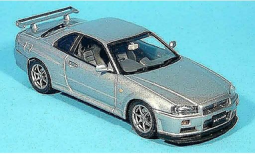 Nissan Skyline R34 1/43 Autoart GTR gris metallisee 1999 coche miniatura